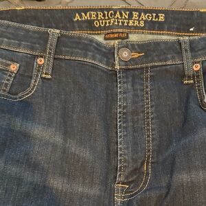 American Eagle Outfitters Men's Dark Blue relaxed Straight Jeans 38x30